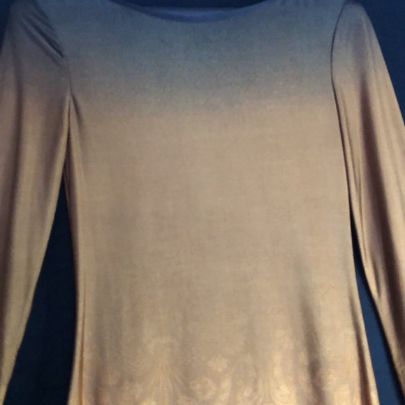 BoHo inspired body-conscious maxi dress with ombré effect & unique pattern - Picture 4 of 5